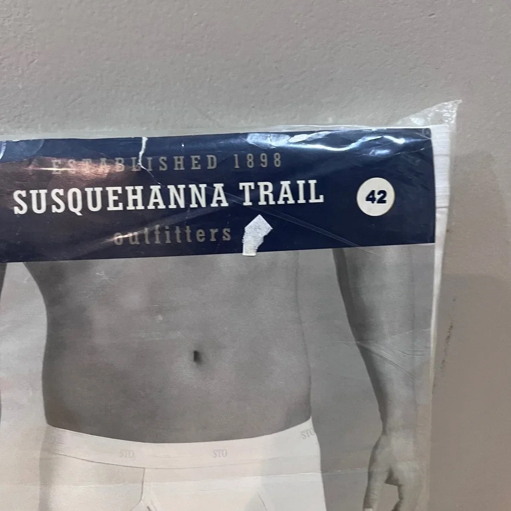 Vtg Susquehanna‎ Trail Outfitters Mens White Briefs 3 Pack 100% Cotton Size 42